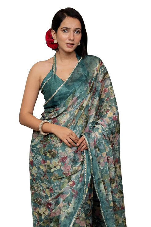 Vasthrlay Fashion Georgette Dark Multicolor Ethnic Wear