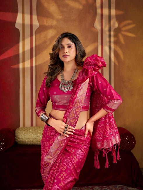 Vasthrlay Women's Kanjivaram Silk Unstitched Saree