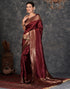Vasthrlay Womens Jacquard Unstitched Maroon Saree