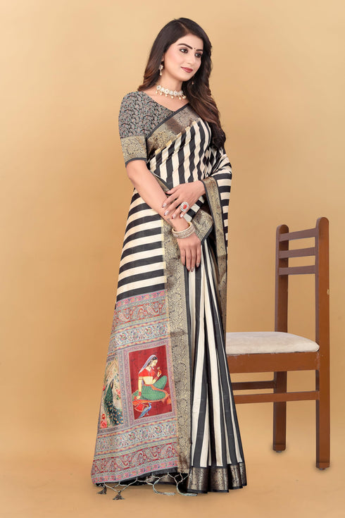 Vasthrlay Kanjivaram Traditional Unstitched Saree