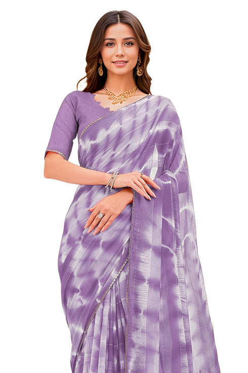 Vasthrlay Fashion Chiffon Shibori Printed Ethnic Wear