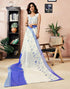 Vasthrlay Womens Printed Unstitched Olive Green Saree