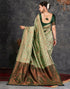 Vasthrlay Banarasi Kanjeevaram Unstitched Beige Saree