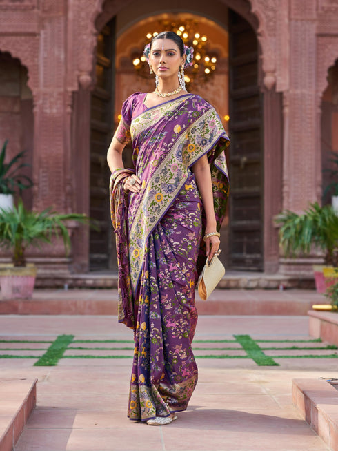 Vasthrlay Kanjivaram Unstitched Saree