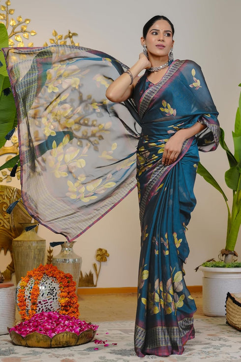 Vasthrlay Fashion Chiffon Printed Lightweight Ethnic Wear
