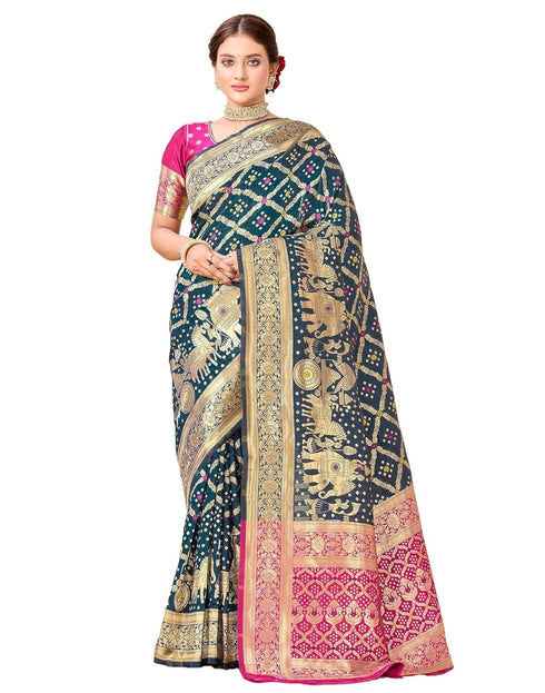 Vasthrlay Womens Weaving Unstitched Light Green Saree