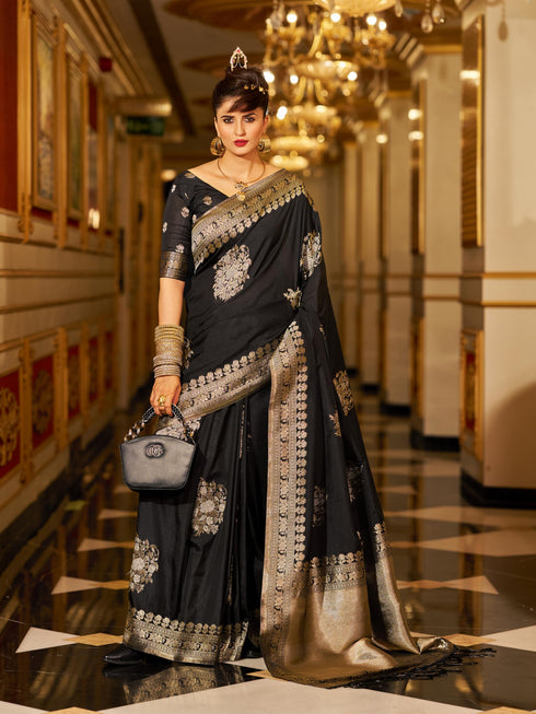 Vasthrlay Banarasi Unstitched Saree