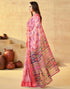 Vasthrlay Georgette Printed Unstitched Multicolor Saree
