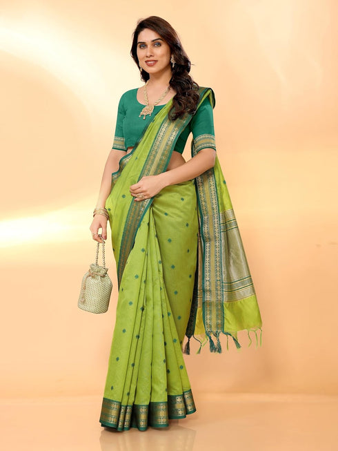 VasthrlayJacquard Boardered Unstitched Mustard Free Ethnic Wear