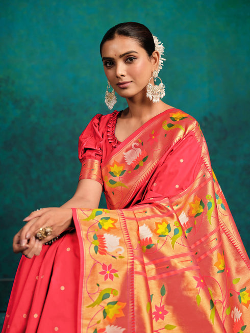 Vasthrlay Paithani Woven Saree