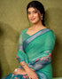 Vasthrlay Womens Cotton Printed Brown Saree