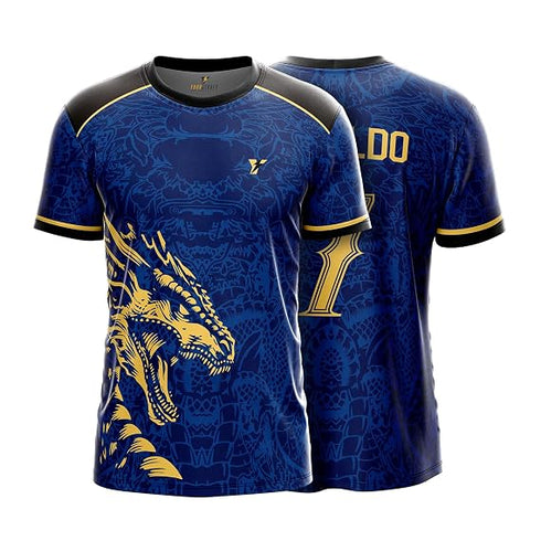 Yourjersey Real Dragon Fury Football Jersey | Custom Name & Number | 3 Colors: Red | Black | For Kids and Adult