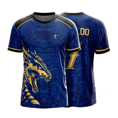Yourjersey Real Dragon Fury Football Jersey | Custom Name & Number | 3 Colors: Red | Black | For Kids and Adult