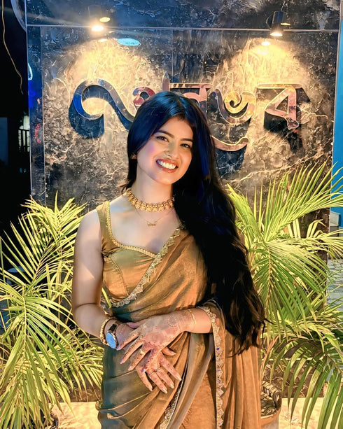 VasthrlayBoarder Unstitched Chhaavaa Mustard Free Ethnic Wear