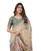 Vasthrlay Handloom Cotton Turquoise Saree