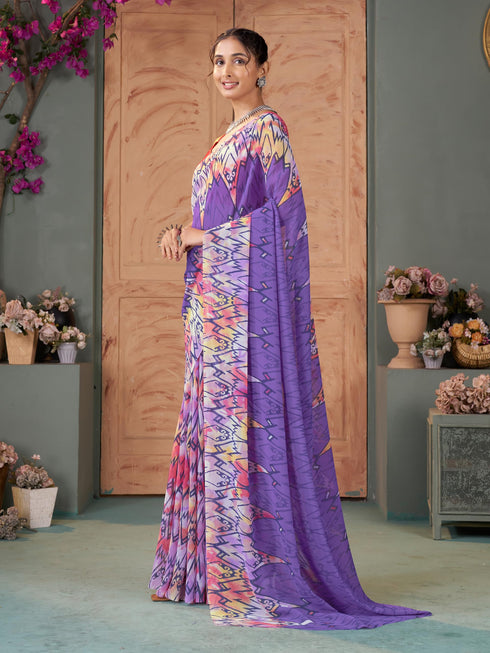 Vasthrlay Georgette Printed Saree