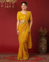 Vasthrlay Georgette Bandhani Unstitched Rani Pink Saree