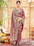 Vasthrlay Womens Banarasi Unstitched Mauve Saree