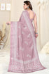 Vasthrlay Fashion Chiffon Printed Grey Ethnic Wear