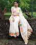Vasthrlay Womens Jacquard Unstitched Lavender Saree