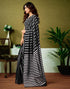 Vasthrlay Chanderi Printed Unstitched Blue Saree