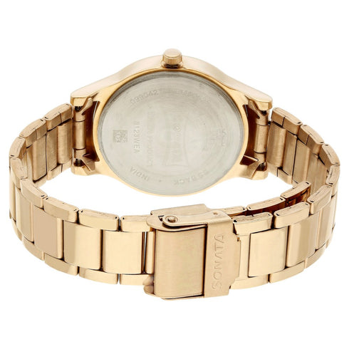 Sonata Blush Pink Dial Women Watch With Stainless Steel Strap