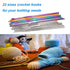 Cutebox 22 Pcs Mixed Aluminum Handle Crochet Hooks, Ergonomic Knitting Knit Needles
