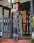 Vasthrlay Floral Prints Tasseled Saree