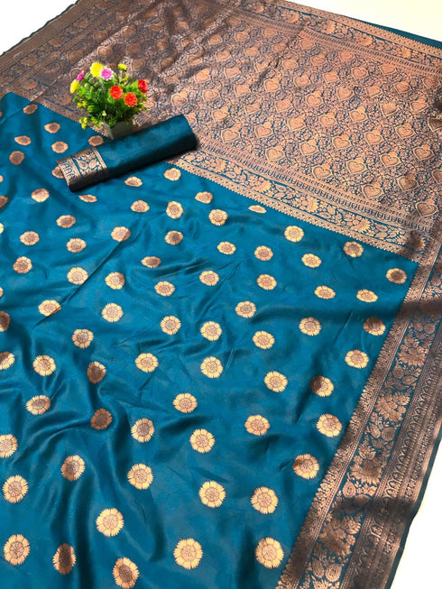 Vasthrlay Banarasi Unstitched Saree