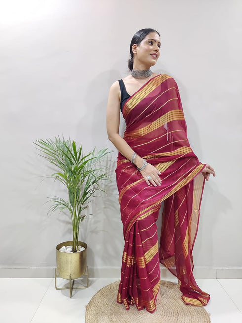 Vasthrlay Georgette Unstitched Jamli Free Ethnic Wear