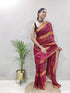 Vasthrlay Maroon Georgette Unstitched Saree