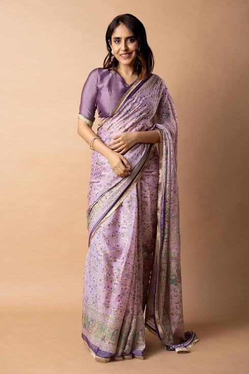 Vasthrlay Fashion Chiffon Madhubani Printed Ethnic Wear