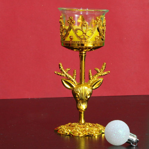 TIED RIBBONS Set of 4 Christmas Candle Holder