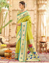 Vasthrlay Paithani Kanjivaram Unstitched Pink Saree