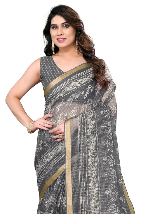 Vasthrlay Fashion Polyester Printed Black Ethnic Wear