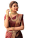 Vasthrlay Banarasi Jacquard Unstitched Beige Saree