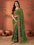 Vasthrlay Georgette Embroidery Unstitched Red Saree