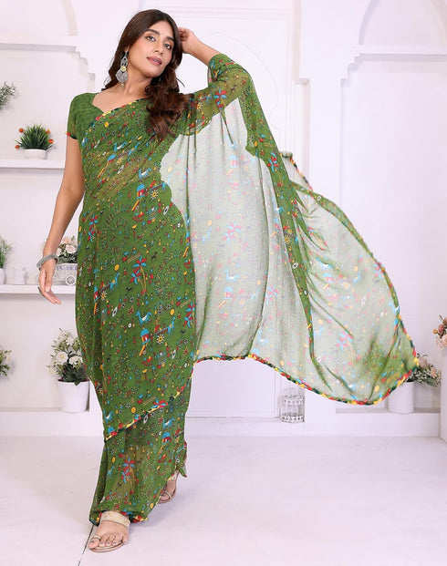 Vasthrlay Georgette Unstitched Material Az Ys Gomti Ethnic Wear