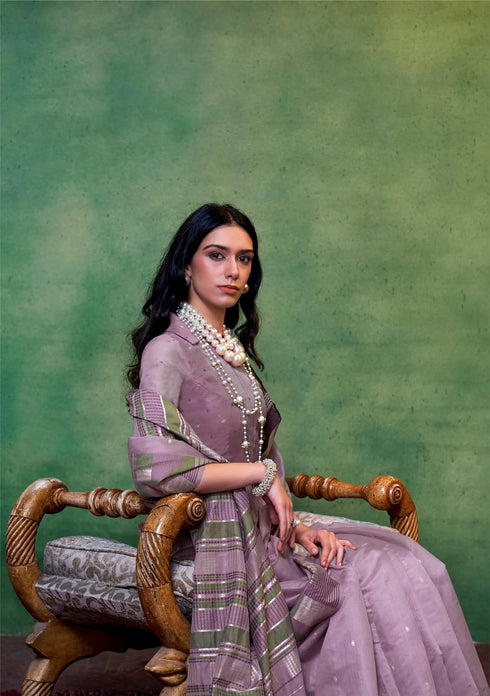Vasthrlay Kanjivaram Cotton Unstitched Ethnic Wear