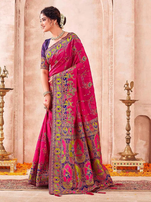 Vasthrlay Weaving Banarasi Dark Saree