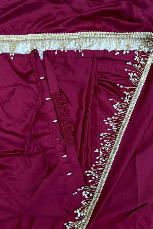 Vasthrlay Pleated Designer Tassels Ethnic Wear