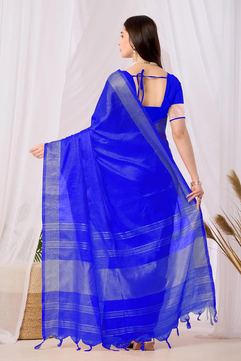 VasthrlayUnstitched Double Line Orange Free Ethnic Wear