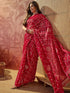 Vasthrlay Chiffon Printed Unstitched Black Saree