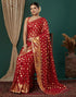 Vasthrlay Georgette Printed Unstitched Maroon Saree