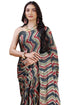 Vasthrlay Fashion Chiffon Chevron Printed Ethnic Wear