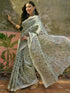 Vasthrlay Womens Printed Unstitched Beige Saree