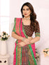 Vasthrlay Bottle Green Kanjivaram Unstitched Saree