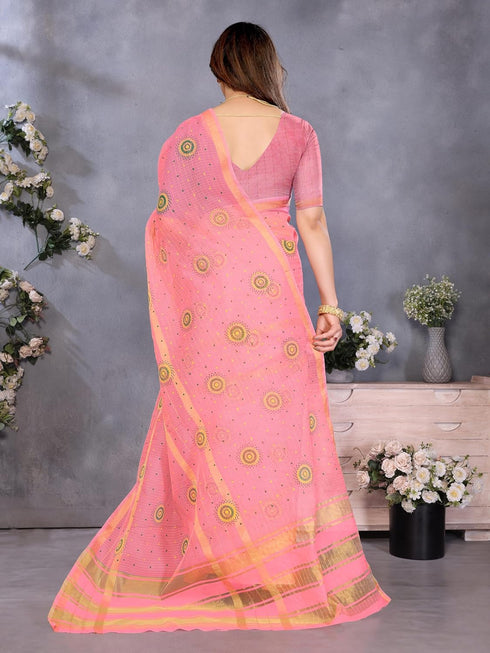VasthrlayManipuri Unstitched Shagun Yellow Free Ethnic Wear