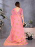 Vasthrlay Pink Unstitched Saree