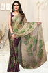 Vasthrlay Fashion Chiffon Printed Grey Ethnic Wear